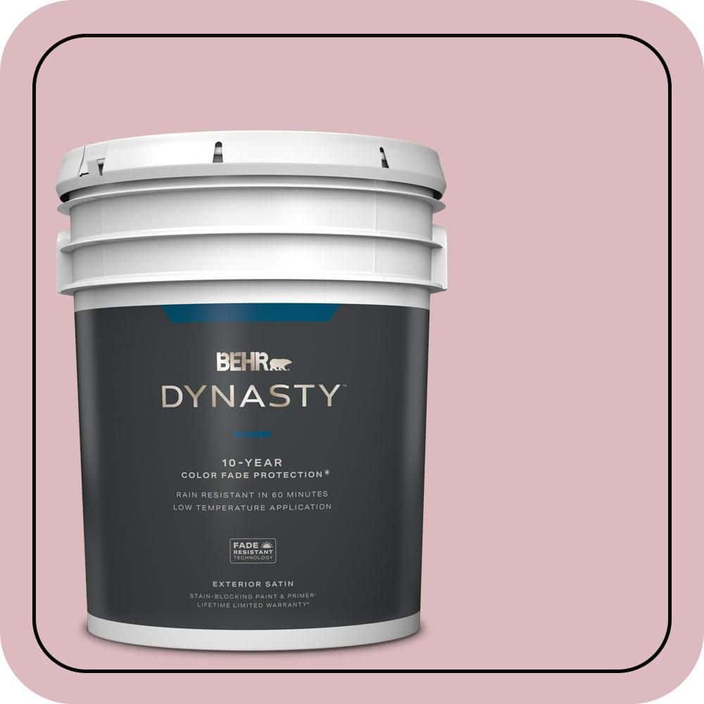 BEHR DYNASTY 5 gal. #S130-2 Shy Smile Satin Enamel Exterior Stain-Blocking Paint & Primer