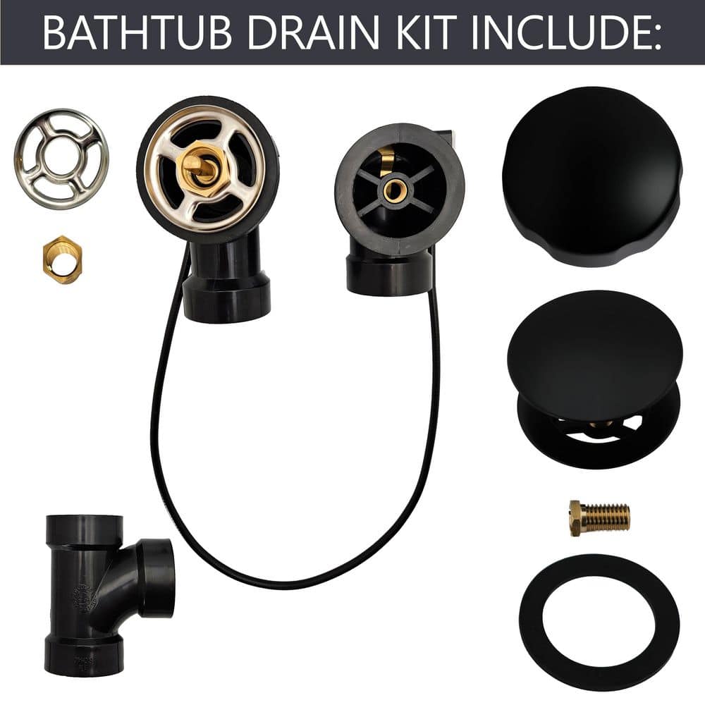 Westbrass ABS 45 in. Cable Drive Bath Waste and Overflow (4)