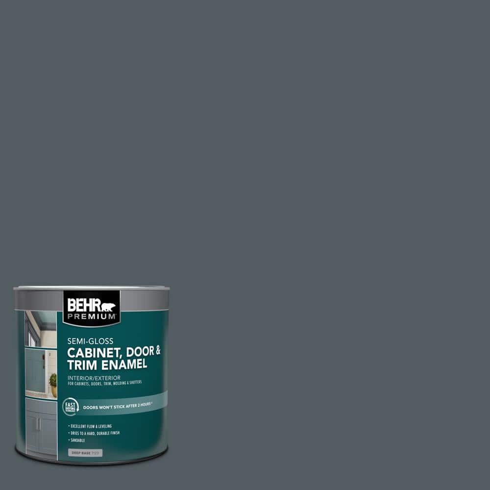 BEHR PREMIUM 1 qt. #PPU25-21 City Rain Semi-Gloss Enamel Interior/Exterior Cabinet, Door & Trim Paint (1)