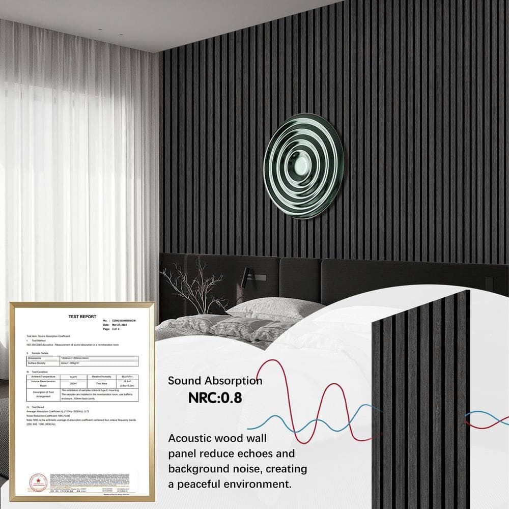 Owndeign Black Oak 94.5 in. x 12.6 in. Wood Slat Acoustic Panels, MDF Decorative Wall Paneling (2 Piece/16.5 sq. ft.) (3)