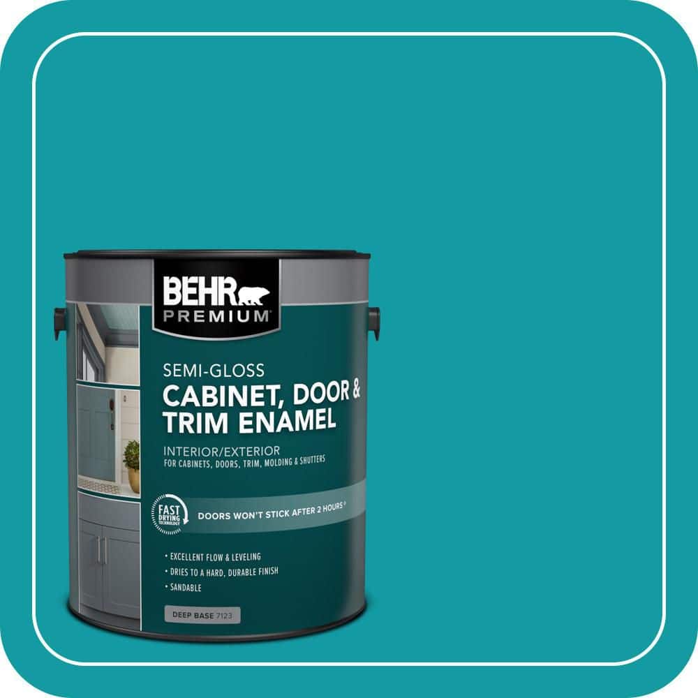 BEHR PREMIUM 1 gal. #MQ4-20 Island Dream Semi-Gloss Enamel Interior/Exterior Cabinet, Door & Trim Paint