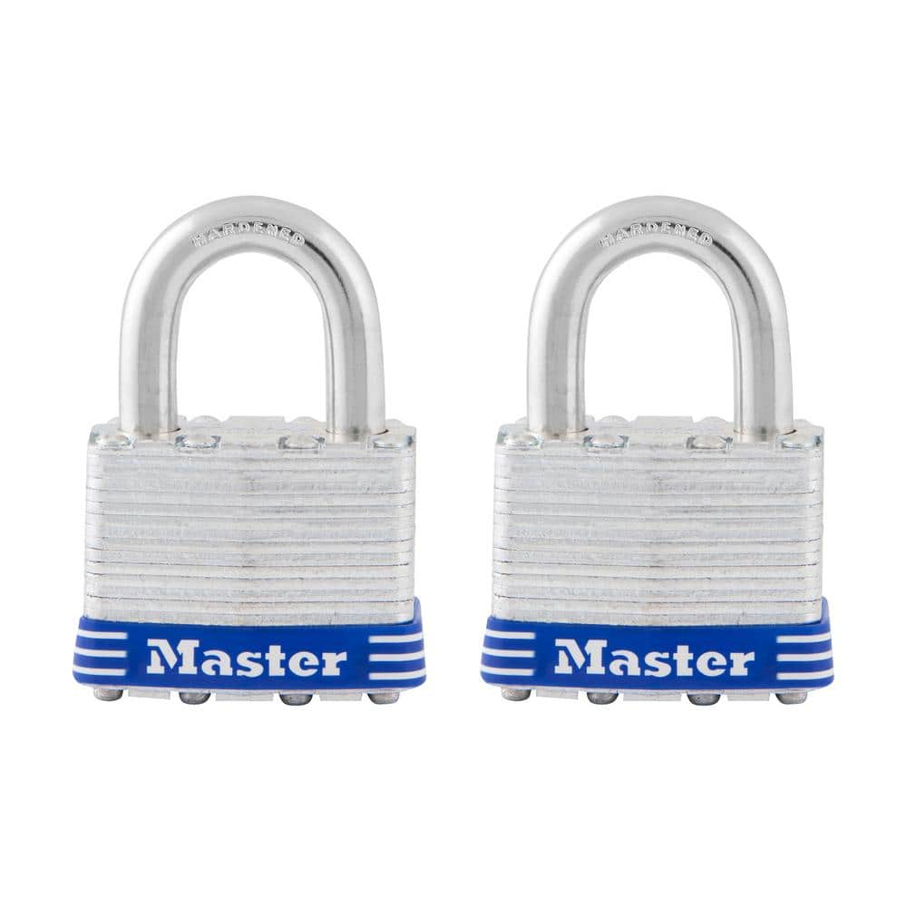 Master Lock Outdoor Padlock with Key, 1-3/4 in. Wide, 2 Pack (1)