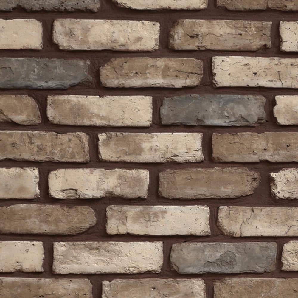 Koni Brick Old Chicago Cafe 7.08 in. x 2.50 in. Thin Brick 7.87 lin. ft. Corners Manufactured Stone Siding (2)