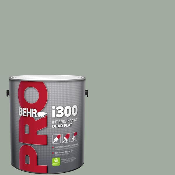 BEHR PRO 1 gal. #PPU11-15 Green Balsam Dead Flat Interior Paint (2)