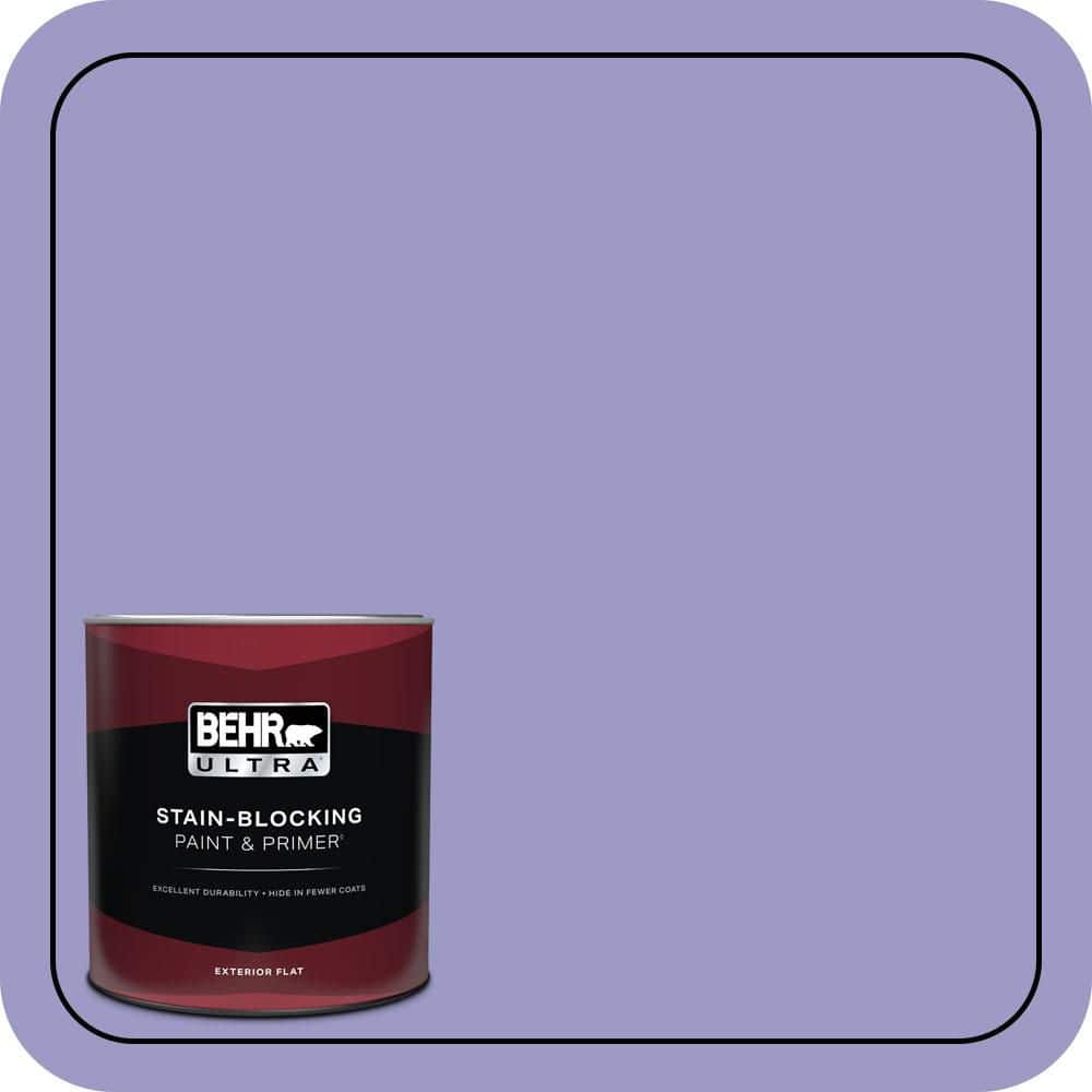 BEHR ULTRA 1 qt. #630B-5 Majestic Violet Flat Exterior Paint & Primer