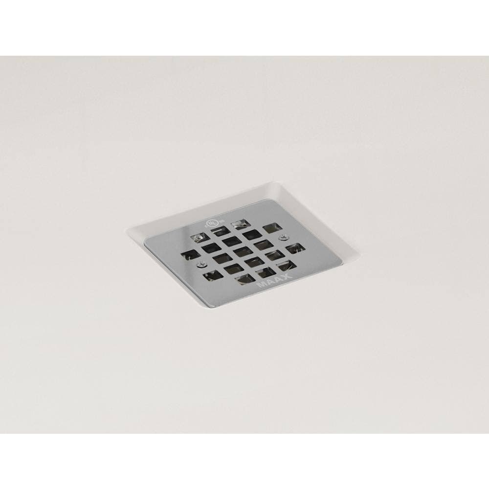 Bootz Industries ShowerCast 60 in. L x 32 in. W Alcove Shower Pan Base in Black with Square Chrome Left Drain (2)