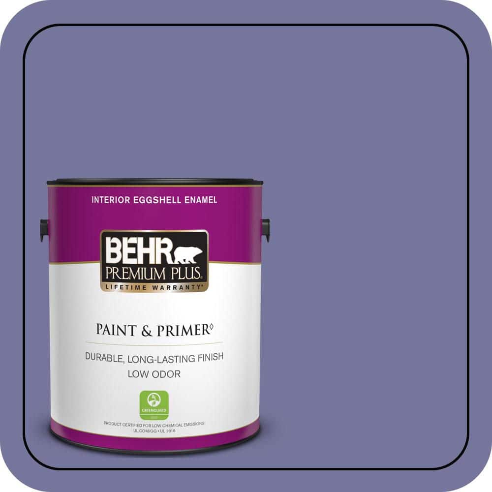 BEHR PREMIUM PLUS 1 gal. #M550-6 Kimono Violet Eggshell Enamel Low Odor Interior Paint & Primer