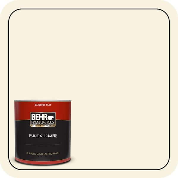 BEHR PREMIUM PLUS #BWC-03 Lively White Exterior Stain-Blocking Paint & Primer (4)