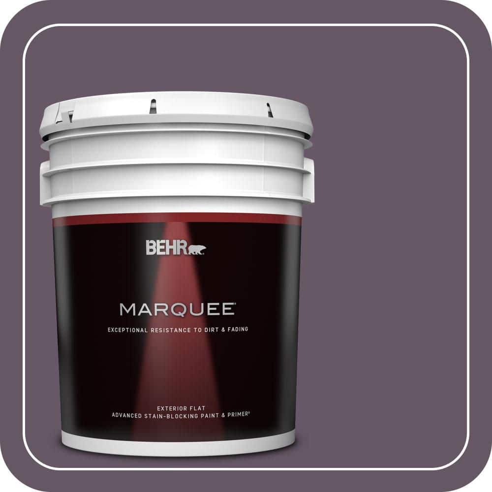 BEHR MARQUEE 5 gal. #PPU17-05 Preservation Plum Flat Exterior Paint & Primer (1)