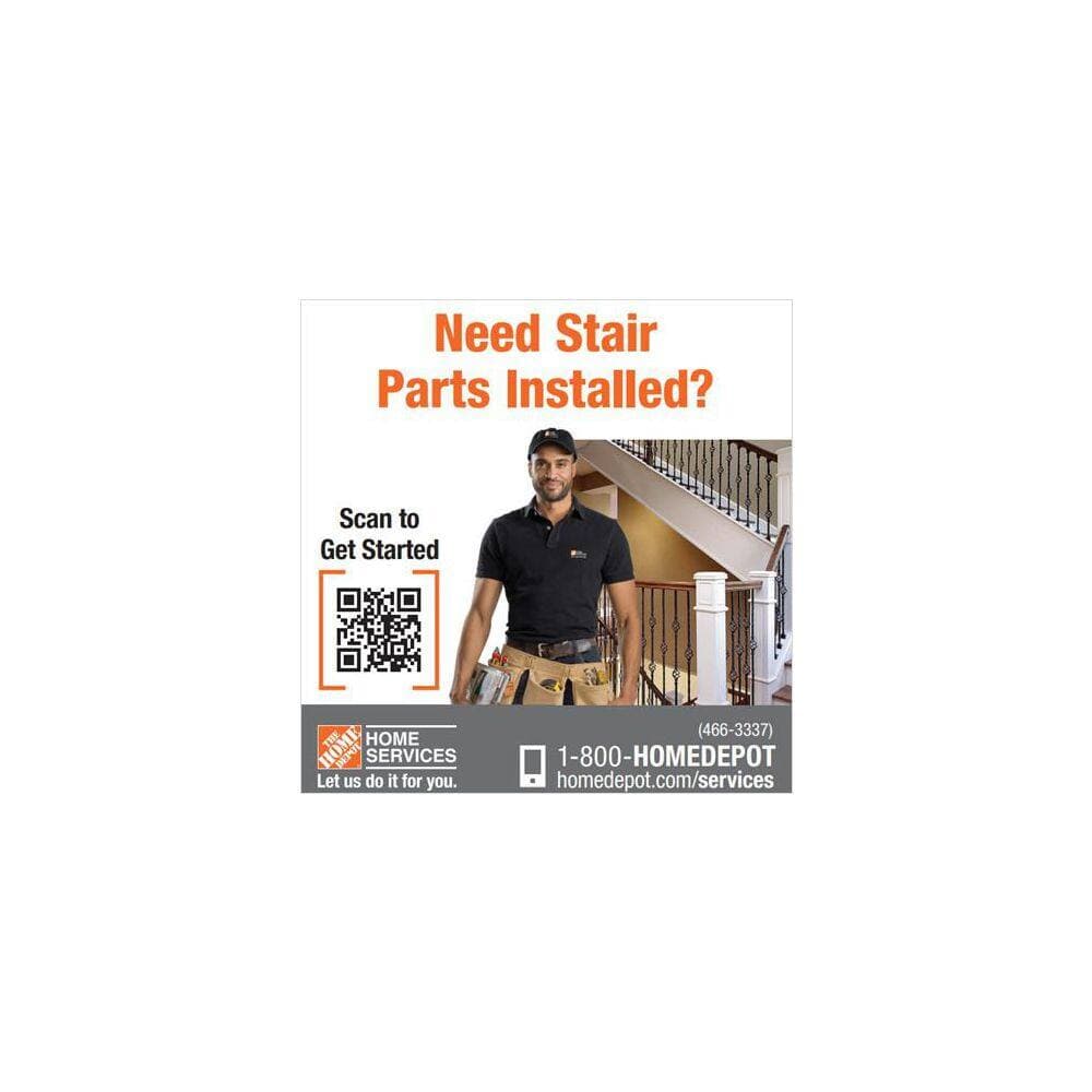 EVERMARK Stair Parts 34 in. x 1-1/4 in. 5141 Unfinished Poplar Square Top Wood Baluster for Stair Remodel (3)