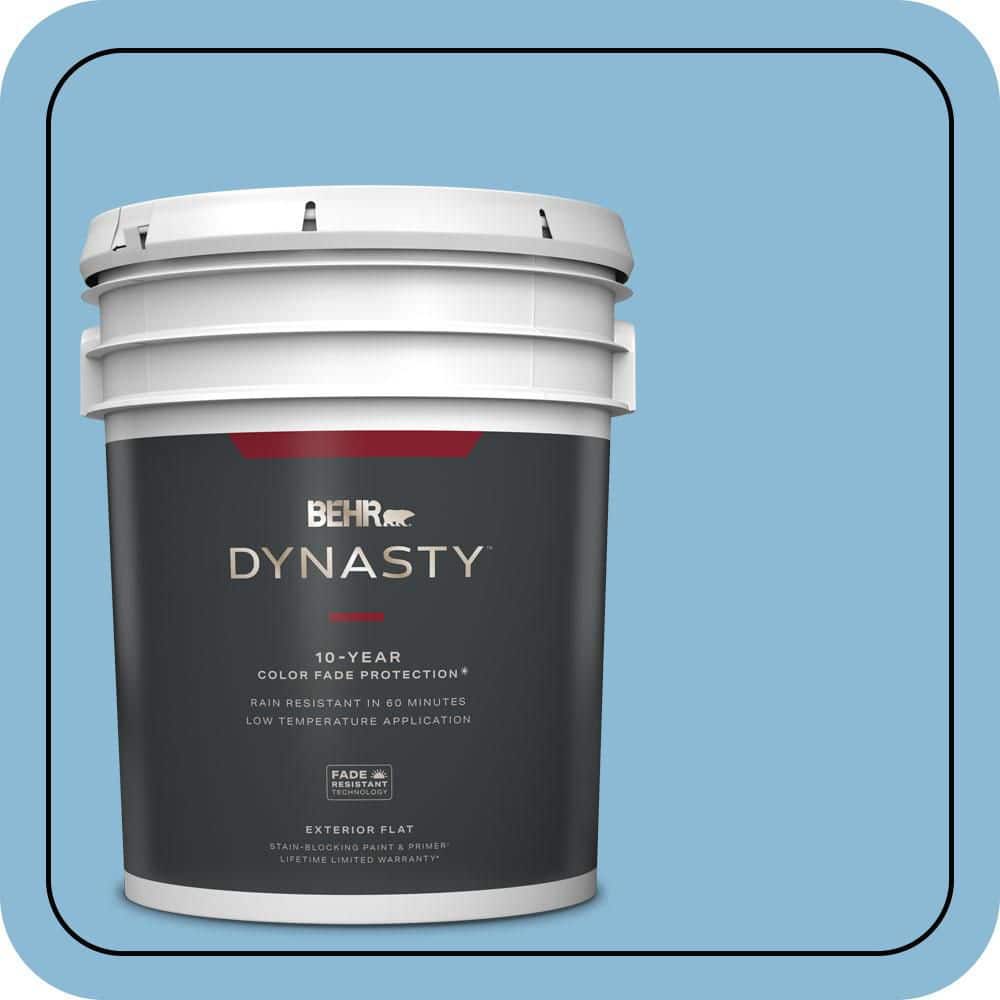 BEHR DYNASTY 5 gal. #MQ5-55 Simply Posh Flat Exterior Stain-Blocking Paint & Primer