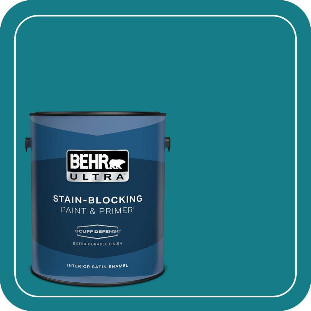BEHR ULTRA 1 gal. #PPU13-01 Caribe Extra Durable Satin Enamel Interior Paint & Primer