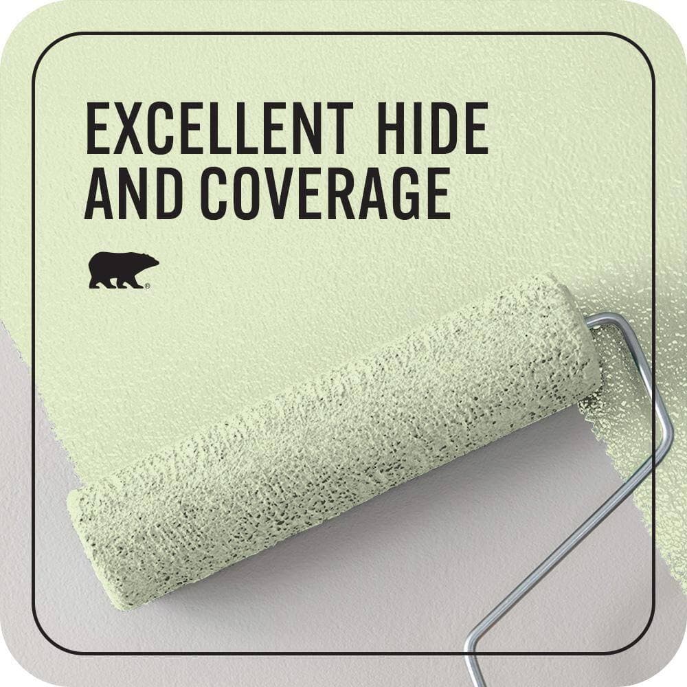 BEHR PREMIUM PLUS 1 qt. #420C-2 Water Sprout Flat EcoMix Plant-Based Interior Paint & Primer (2)