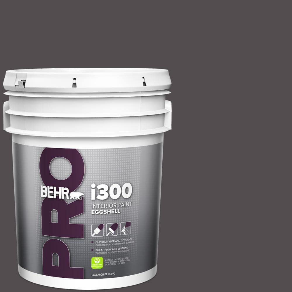 BEHR PRO 5 gal. #N570-7 Black Elegance Eggshell Interior Paint
