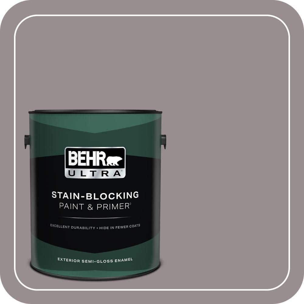 BEHR ULTRA 1 gal. #QE-60 Heather Moor Semi-Gloss Enamel Exterior Paint & Primer