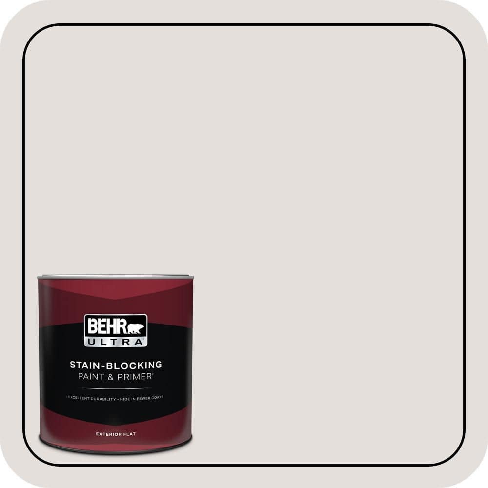 BEHR ULTRA 1 qt. #MQ3-3 Pink Chalk Flat Exterior Paint & Primer