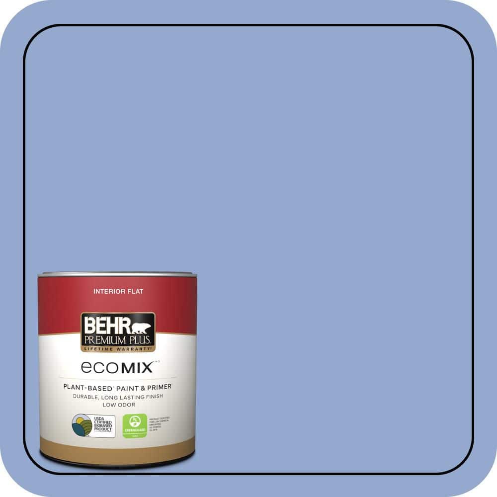 BEHR PREMIUM PLUS 1 qt. #M540-4 Hopeful Dream Flat EcoMix Plant-Based Interior Paint & Primer (1)