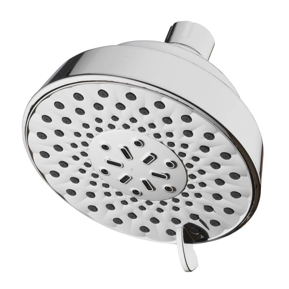 Glacier Bay 5-Spray patterns 5 in. Single Wall Mount Fixed Shower Head in Chrome (4)