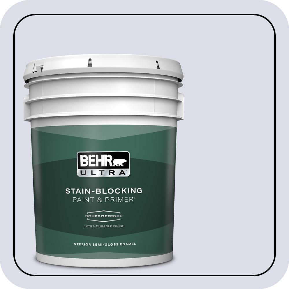 BEHR ULTRA 5 gal. #640C-1 Hosta Flower Extra Durable Semi-Gloss Enamel Interior Paint & Primer