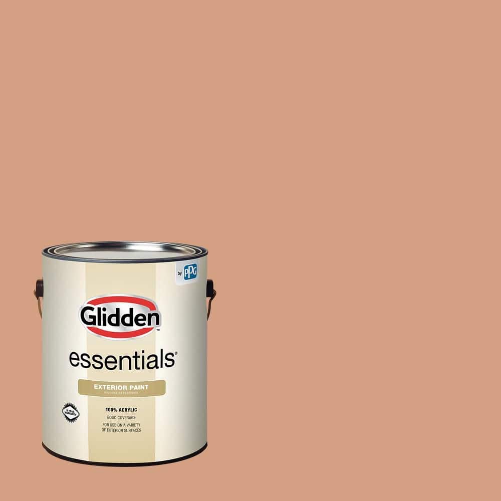Glidden Essentials 1 gal. PPG1069-4 Orange Maple Satin Exterior Paint