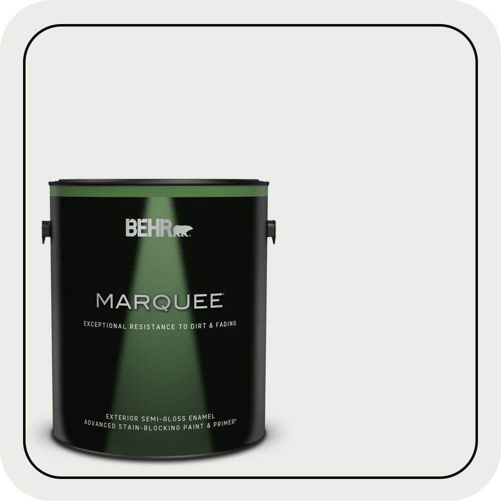 BEHR MARQUEE 1 gal. #N410-1 Silence Semi-Gloss Enamel Exterior Paint & Primer (1)