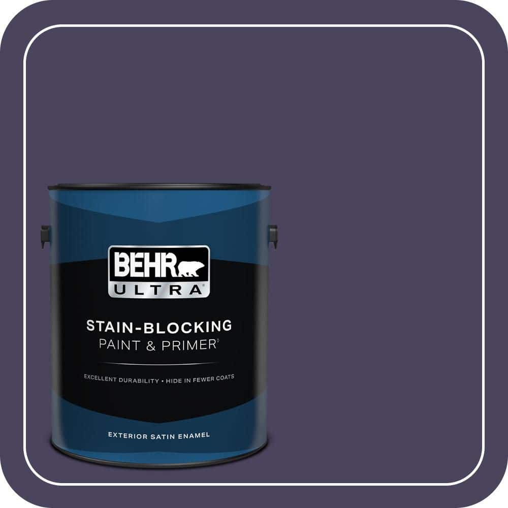 BEHR ULTRA 1 gal. #S-H-640 Purple Blanket Satin Enamel Exterior Paint & Primer