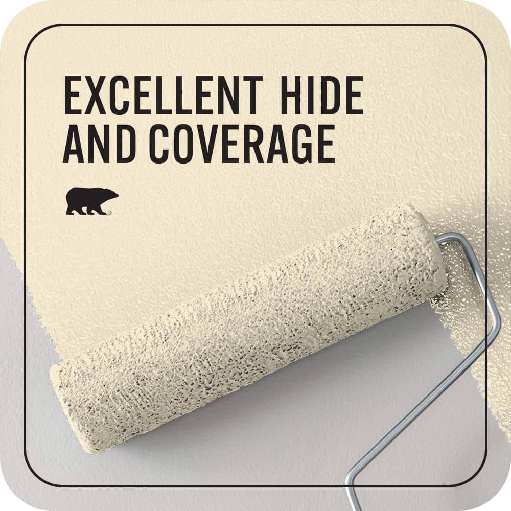 BEHR PREMIUM PLUS 1 qt. #380E-2 Lightning White Flat EcoMix Plant-Based Interior Paint & Primer (2)