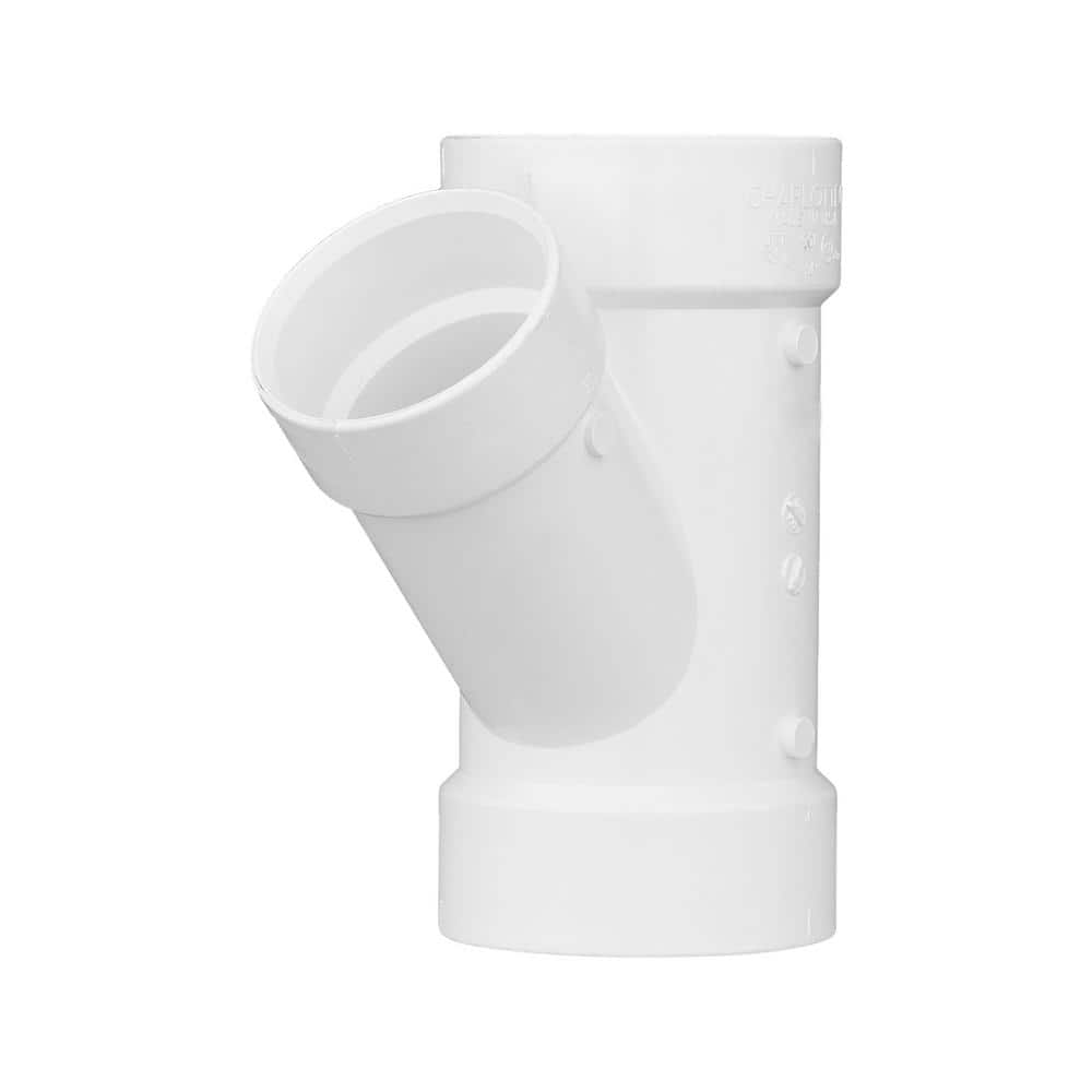 Charlotte Pipe 3 in. x 3 in. x 2 in. DWV PVC Wye Reducing