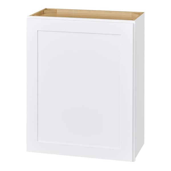 Hampton Bay Avondale 24 in. W x 12 in. D x 30 in. H Ready to Assemble Plywood Shaker Wall Kitchen Cabinet in Alpine White (2)