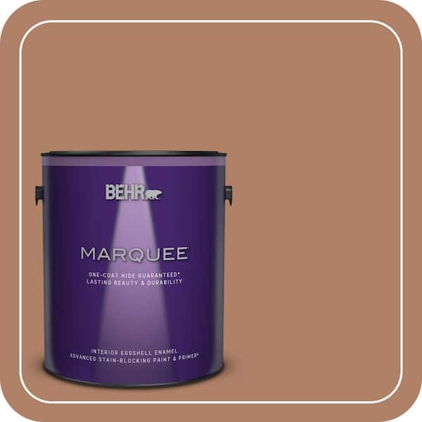 BEHR MARQUEE 1 gal. #S210-5 Cider Spice Eggshell Enamel Interior Paint & Primer (2)