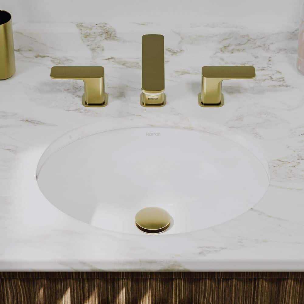 Karran Valera 18-1/8 in. x 15 in. Oval Undermount Vitreous China Bathroom Sink in White (2)