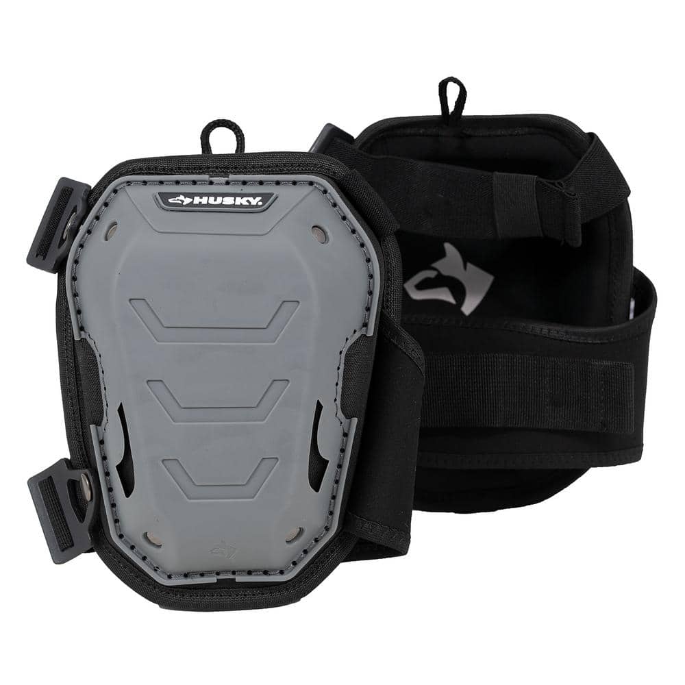 Husky Gray Foam Memory Foam Soft Cap Knee Pad with Adjustable Straps (4)