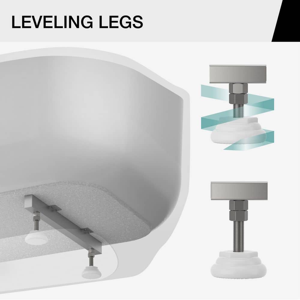 MAAX Calinda 30 in Acrylic Non-Whirlpool Freestanding Oval Bathtub (3)