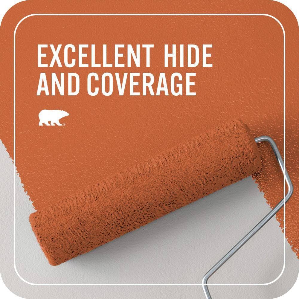 BEHR PREMIUM PLUS 1 qt. #S-H-250 Pumpkin Patch Flat EcoMix Plant-Based Interior Paint & Primer (2)