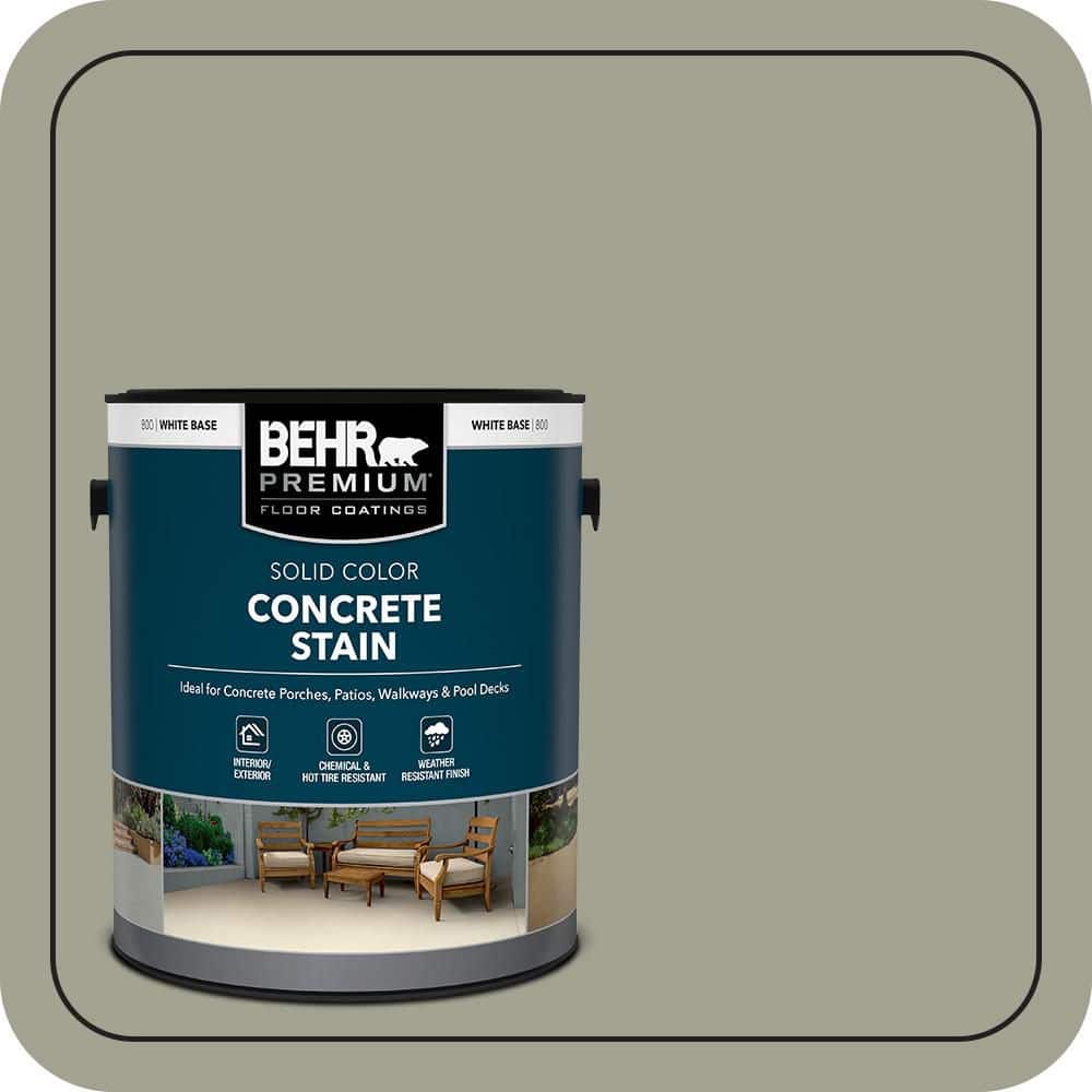 BEHR PREMIUM 1 gal. #PFC-38 Elemental Green Solid Color Flat Interior/Exterior Concrete Stain (1)