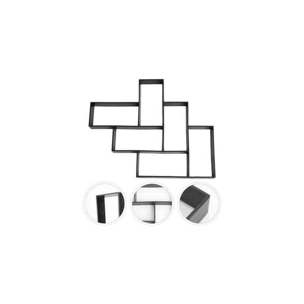 KIWDZFU Reusable Concrete Path Maker Molds for Garden Patio Lawn DIY Stepping Stone Paver Pavement Paving (3)