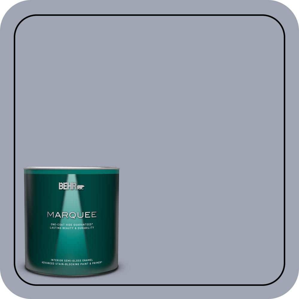 BEHR MARQUEE 1 qt. #PPU15-11 Great Falls One-Coat Hide Semi-Gloss Enamel Interior Paint & Primer