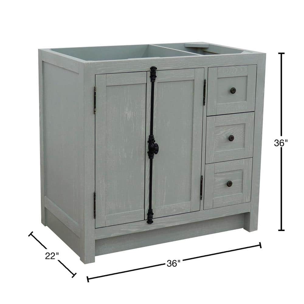 Bellaterra Home Plantation W 21.5 in. D 34.5 in. H Bath Vanity Cabinet Only Left Cabinet Doors (2)