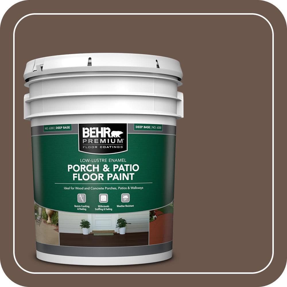 BEHR PREMIUM 5 gal. #SC-111 Wood Chip Low-Lustre Enamel Interior/Exterior Porch and Patio Floor Paint