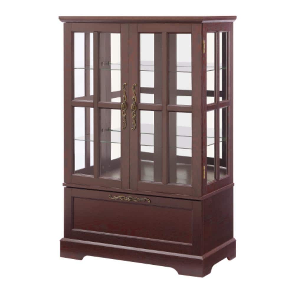 Unbranded 30 in. W x 15.47 in. D x 46.89 in. H Bathroom Brown Linen Cabinet