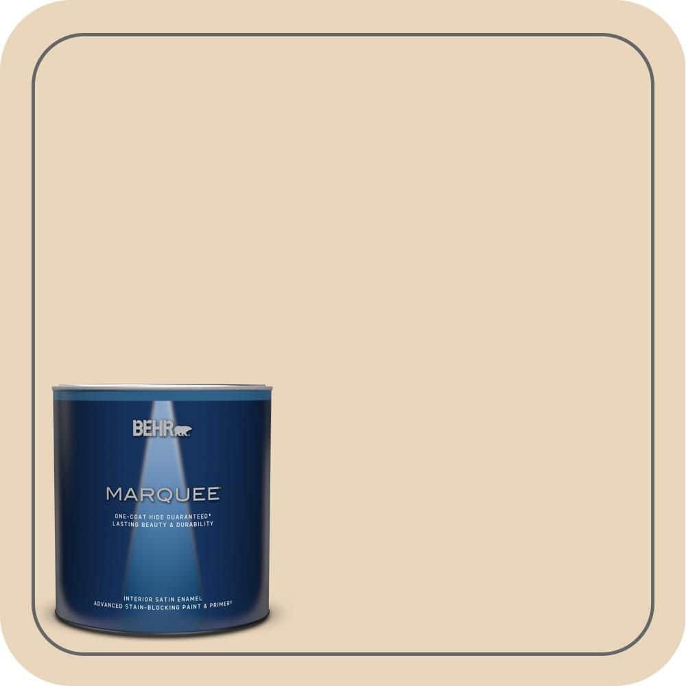 BEHR MARQUEE 1 qt. #PPH-14 Roasted Almond Satin Enamel Interior Paint & Primer