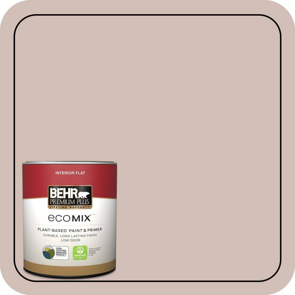 BEHR PREMIUM PLUS 1 qt. #ECC-28-1 Summer Bloom Flat EcoMix Plant-Based Interior Paint & Primer (1)