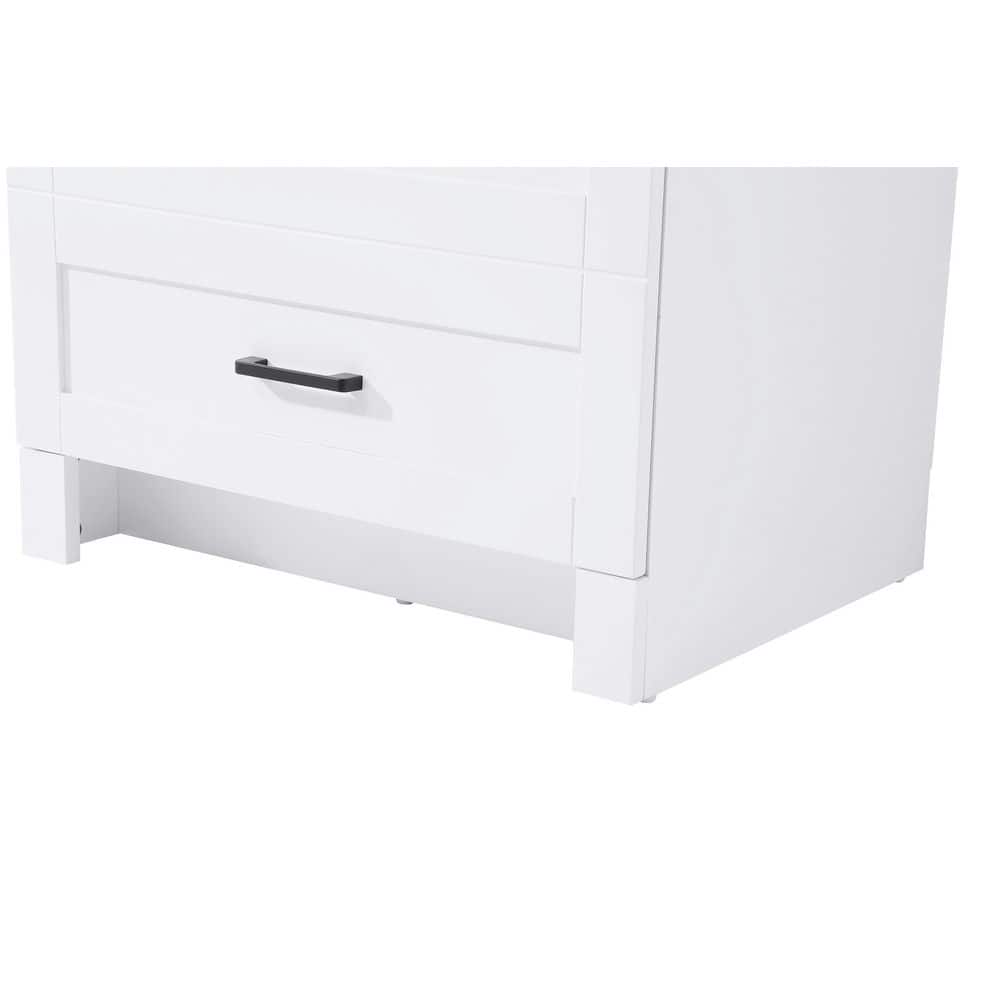 TIMELESS HOME 24 in. W x 18 in. D x 65 in. H White Freestanding Linen Cabinet (2)