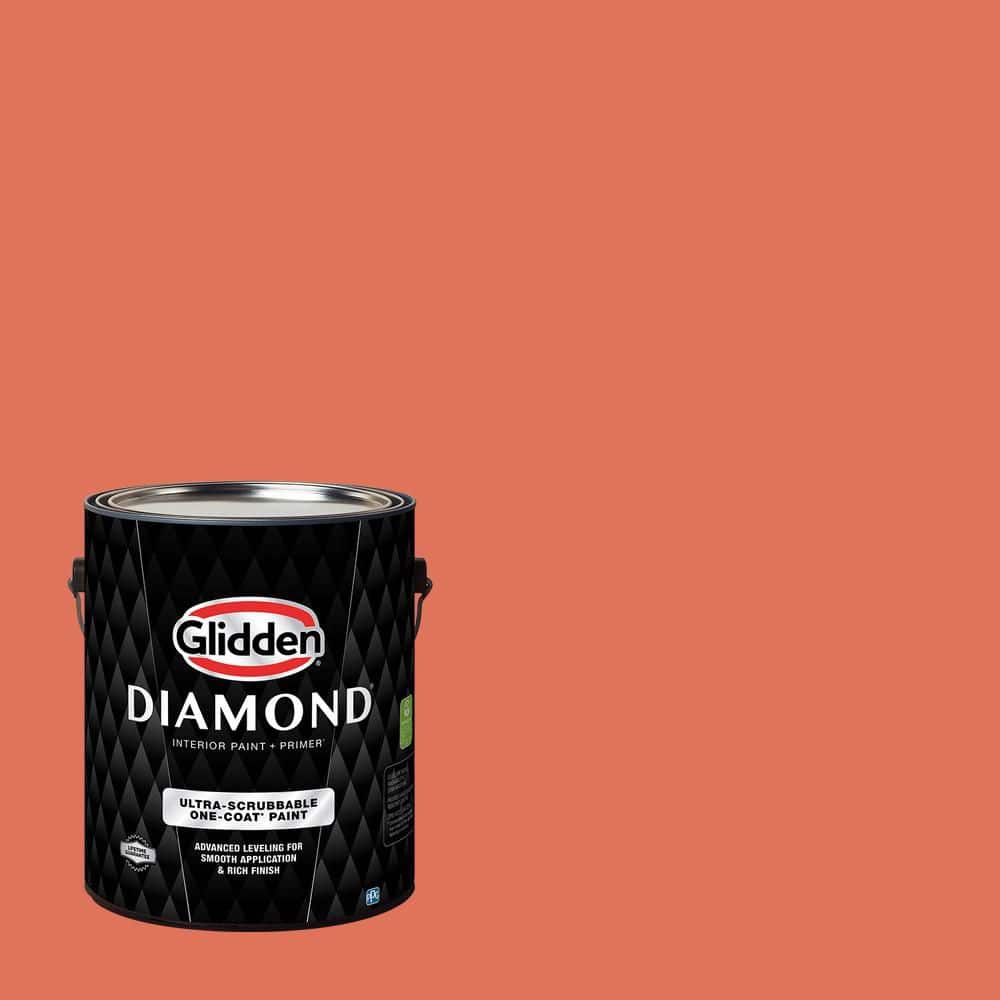 Glidden Diamond 1 gal. PPG1193-6 Rustic Pottery Semi-Gloss Interior Paint with Primer