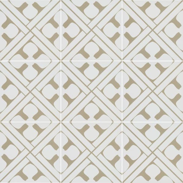 MSI Magnolia Matte Beige Porcelain Encaustic Tile Square 8 in. x 8 in., Floor and Wall (5.16 sq. ft./Case)