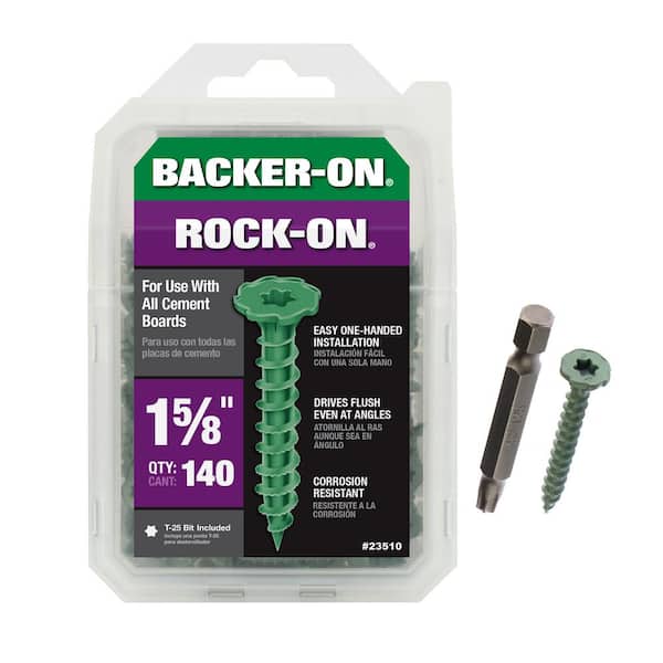 Backer-On #9 x 1-5/8 in. Star Drive Serrated Head Cement Board Screws (140-Pack) (2)