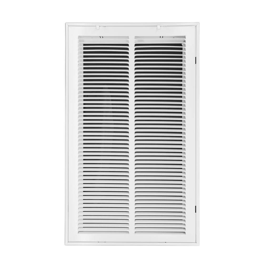 Venti Air 14 in. Wide x 25 in. High Return Air Filter Grille of Steel in White