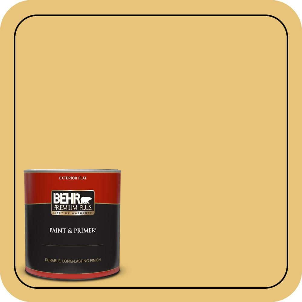BEHR PREMIUM PLUS 1 qt. #MQ4-13A Celebration Flat Exterior Paint & Primer