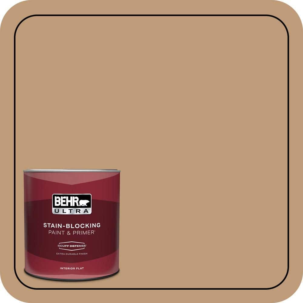 BEHR ULTRA 1 qt. #PPU4-06 Teatime Extra Durable Flat Interior Paint & Primer