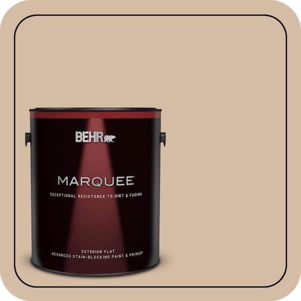 BEHR MARQUEE 1 gal. #PWL-86 Nutty Beige Flat Exterior Paint & Primer (2)